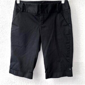 MISFITS Black Bermuda Shorts Capris Casual Size 4
